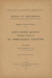 Sancti Thomae Aquinatis tractatus de spiritualibus creaturis