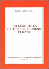 Per leggere la Critica del giudizio di Kant