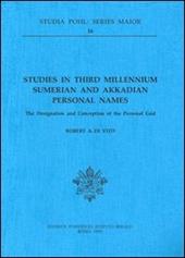 Studies in third millennium sumerian and akkadian personal names. The designation and conception of the personal God