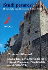 Studi pesaresi. Rivista della Società pesarese di studi storici (2021). Vol. 10: Girolamo Allegretti.