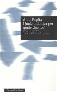 Quale didattica per quale diritto? Una proposta tra teoria e didattica del diritto - Aldo Foglia - Libro Casagrande 2003, Saggi | Libraccio.it
