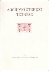 Archivio storico ticinese. Ediz. illustrata. Vol. 140: Seconda serie. Dicembre 2006.