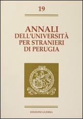 Annali dell'Università per stranieri di Perugia. Semestre Giugno-Dicembre 1993. Vol. 19