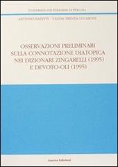 Osservazioni preliminari sulla connotazione diatopica nei dizionari Zingarelli (1995) e Devoto-Oli (1995)