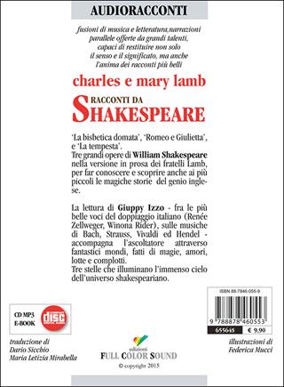 Racconti da Shakespeare. La bisbetica domata-Romeo e Giulietta-La tempesta letto da Giuppy Izzo. Audiolibro. CD Audio - Charles Lamb, Mary Ann Lamb - Libro Full Color Sound 2015, Audioracconti | Libraccio.it