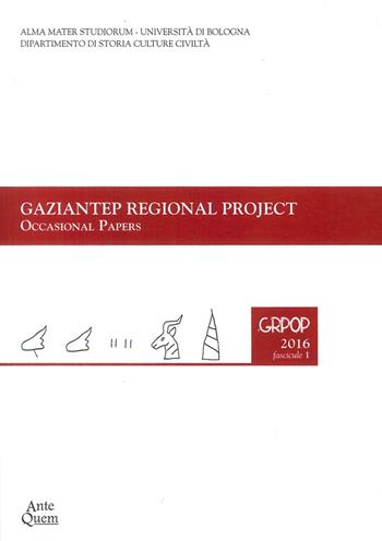 Gaziantep regional project. Occasional papers. Report on the 2011 and 2012 excavations in area F GRPOP (2016). Vol. 1 - Federico Zaina, Antonio Bonomo - Libro Ante Quem 2017 | Libraccio.it