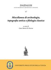 Miscellanea di archeologia, topografia antica e filologia classica