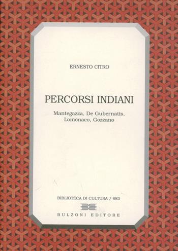 Percorsi indiani. Mantegazza, De Gubernatis, Lomonaco, Gozzano - Ernesto Citro - Libro Bulzoni 2006, Biblioteca di cultura | Libraccio.it