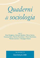 Quaderni di sociologia (2017). Vol. 75