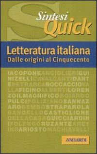 Letteratura italiana. Dalle origini al Cinquecento - Antonello Galimberti - Libro Vallardi A. 2007, Sintesi quick | Libraccio.it