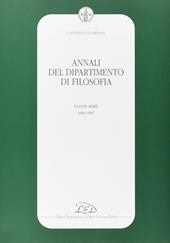 Annali del Dipartimento di filosofia dell'Università degli studi di Firenze. Nuova serie (1996-1997)