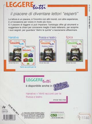 Leggere tutti. Poesia e teatro. Per il biennio delle Scuole superiori - Lorenzo Lazzaro, Fabio Songa - Libro Archimede 2007 | Libraccio.it