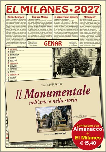 El Milanes 2027. Con Almanacco milanese 2027  - Libro Meravigli 2026, Almanacchi milanesi | Libraccio.it
