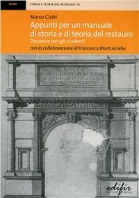 Appunti per un manuale di storia e di teoria del restauro. Dispense per gli studenti - Marco Ciatti - Libro EDIFIR 2008 | Libraccio.it