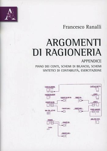 Argomenti di ragioneria. Appendice: piano dei conti, schemi di bilancio, schemi sintetici di contabilità esercitazione - Francesco Ranalli - Libro Aracne 2005 | Libraccio.it