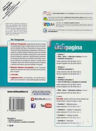 Oltrepagina. Con verifiche sommative. Per la Scuola media. Vol. 3 - Emilia Asnaghi, Pietro Nicolaci - Libro Lattes 2009 | Libraccio.it