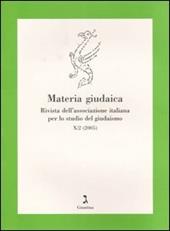 Materia giudaica. Rivista dell'Associazione italiana per lo studio del giudaismo (2005). Vol. 2
