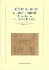 Il sapere musicale e i suoi contesti da Teofrasto a Claudio Tolemeo