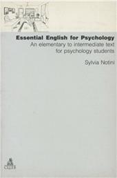 Essential english for psychology. An elementary to intermediate text for psychology students