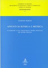 Appunti di ritmica e metrica. In margine a una trascurata teoria musicale del ritmo poetico