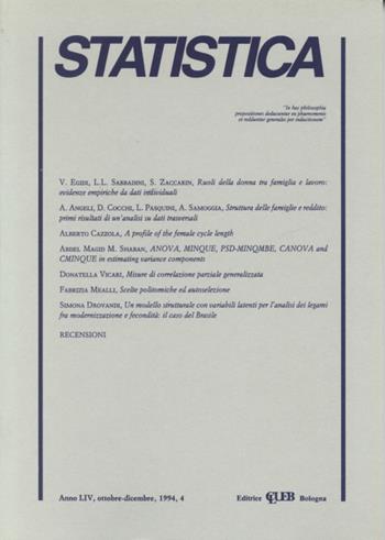 Statistica (1994). Vol. 4  - Libro CLUEB 1994 | Libraccio.it