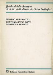 Performance bond. Caratteri e funzioni