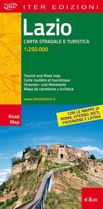 Lazio. Carta stradale e turistica 1:250.000  - Libro Iter Edizioni 2015, Carte stradali | Libraccio.it
