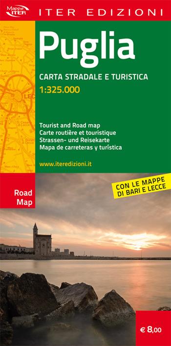 Puglia. Carta stradale e turistica 1:325.000  - Libro Iter Edizioni 2015, Carte stradali | Libraccio.it