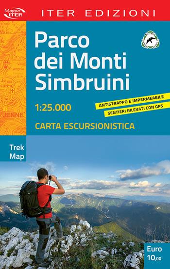 Parco dei Monti Simbruini. Carta escursionistica 1:25.000  - Libro Iter Edizioni 2021, Trek map | Libraccio.it