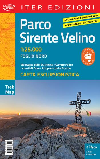 Parco Sirente Velino. Carta escursionistica 1:25.000  - Libro Iter Edizioni 2024, Trek map | Libraccio.it