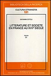 Litterature et societé en France au XVII siècle. Vol. 4