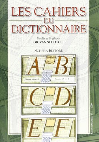 Les cahiers du dictionnaire  - Libro Schena Editore 2009 | Libraccio.it