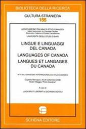 Lingue e linguaggi del Canada-Languages of Canada-Langues et langages du Canada. Atti del convegno internazionale di Studi Canadesi (Monopoli, settembre 2208). Ediz. multilingue