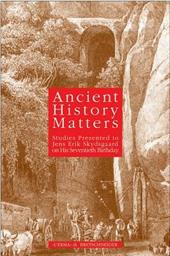 Ancient history matters. Vol. 30