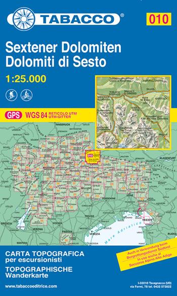 Dolomiti di Sesto 1:25.000  - Libro Tabacco 2008, Carte topografiche per escursionisti | Libraccio.it