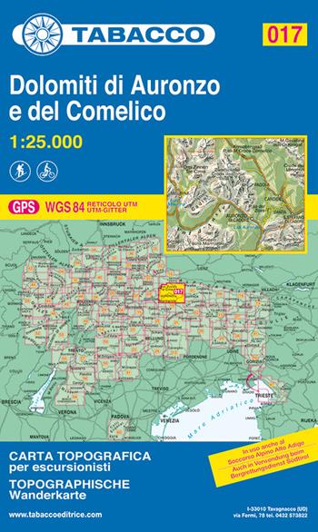 Dolomiti di Auronzo e del Comelico 1:25.000  - Libro Tabacco 2008, Carte topografiche per escursionisti | Libraccio.it