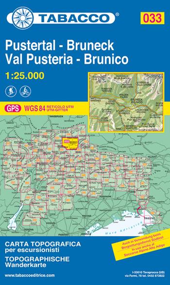 Brunico e dintorni 1:25.000  - Libro Tabacco 2008, Carte topografiche per escursionisti | Libraccio.it