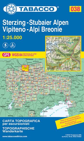 Vipiteno. Alpi Breonie 1:25.000  - Libro Tabacco 2008, Carte topografiche per escursionisti | Libraccio.it