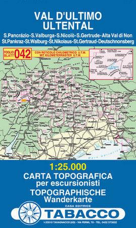 Val d'Ultimo 1:25.000  - Libro Tabacco 2008, Carte topografiche per escursionisti | Libraccio.it