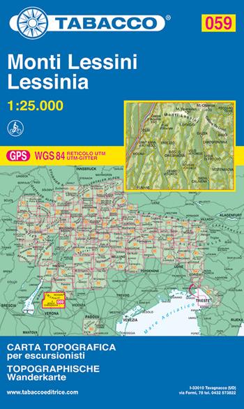 Monti lessini  - Libro Tabacco 2013, Carte topografiche per escursionisti | Libraccio.it