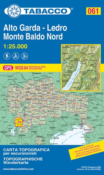 Alto Garda e Ledro. Monte Baldo Nord 1:25.000  - Libro Tabacco 2015, Carte topografiche per escursionisti | Libraccio.it