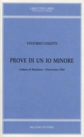 Prove di un io minore. Lettura di Sbarbaro. Pianissimo (1914)