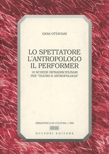 Lo spettatore, l'antropologo, il performer. 10 schede infradisciplinari per «Teatro e antropologia» - Gioia Ottaviani - Libro Bulzoni 1999, Biblioteca di cultura | Libraccio.it