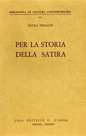 Per la storia della satira