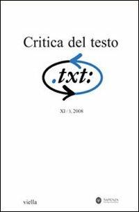 Critica del testo. Vol. 11\3  - Libro Viella 2009 | Libraccio.it