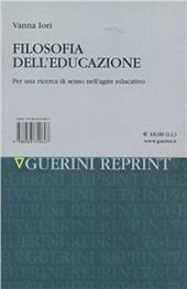 Filosofia dell'educazione. Per una ricerca di senso nell'agire educativo