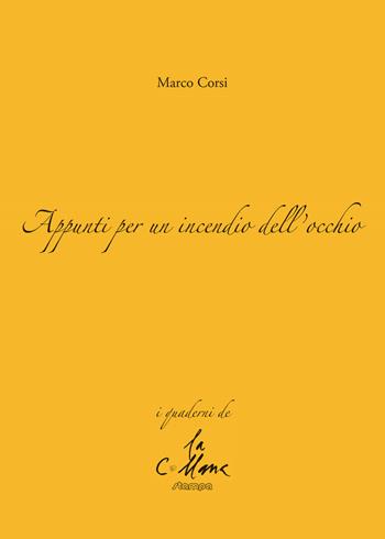 Appunti per un incendio dell'occhio - Marco Corsi - Libro Stampa 2009 2022, I quaderni | Libraccio.it