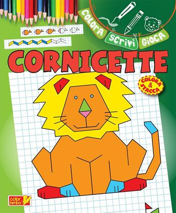 Cornicette blu-rosso. Ediz. illustrata  - Libro ColorBimbo 2014, Colora e attacca | Libraccio.it