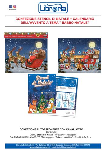 Stencil di Natale. Con Calendario: dell'avvento 3D a tema Babbo Natale  - Libro Crescere 2021, Calendari | Libraccio.it