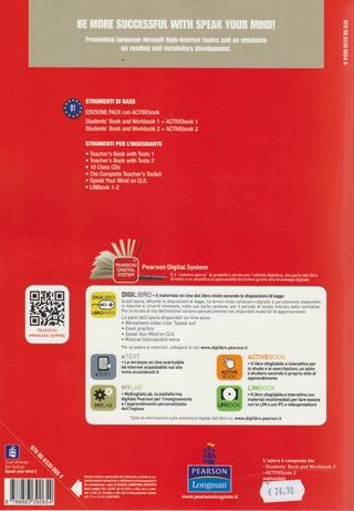 Speak your mind. Student's book-Workbook. Per le Scuole superiori. Vol. 2 - Carr, Parson, Foody - Libro Pearson Longman 2012 | Libraccio.it